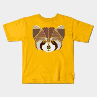 Red Panda Geometry Pattern Kids T-Shirt